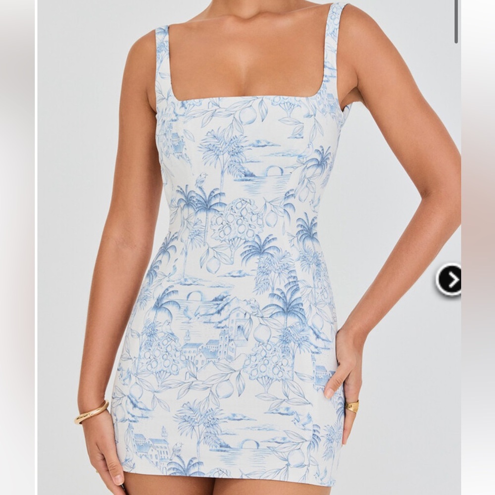 Mistress Rocks ‘White Garden’ Print Mini Dress